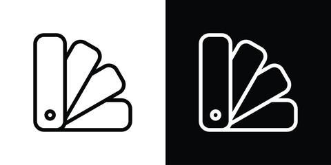 Swatchbook icon design. simple stroke line vector icon set