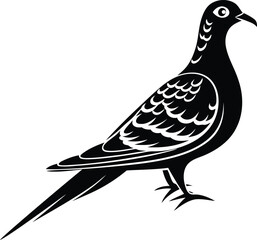 Premium quality Passenger pigeon vector illustration design, Vector of  Passenger pigeon, Modern silhouette vector art of Passenger pigeon