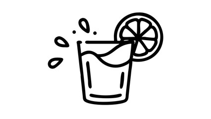 cocktail glass with ice