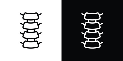 Spinal column icon design. simple stroke line vector icon set