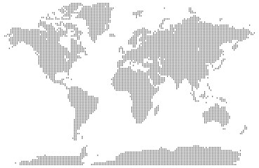 Visualize global mapping using squire vertical shape dotted map
