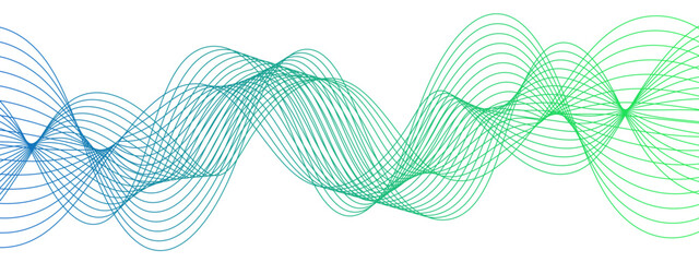 Abstract glowing Modern wave Dynamic flowing with futuristic technology and sound wave lines. Curved wavy lines tech futuristic motion background. Smooth, flowing waveforms blue lines.