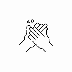 clapping hands applause icon sign vector