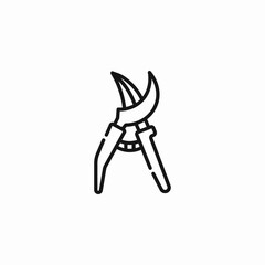 garden pruning shears icon sign vector