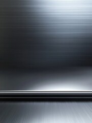 Abstract metal background with a smooth, reflective surface and geometric patterns, perfect for industrial or modern design projects, silver, steel, decoration