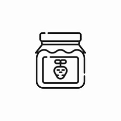 jar strawberry jam icon sign vector