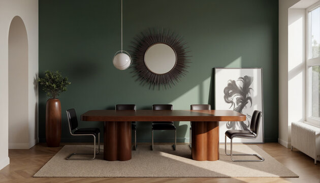 mid-century living room