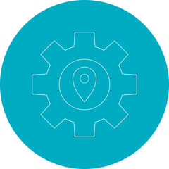 Setting location icon single icon vector illustration