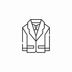 mens suit jacket icon sign vector