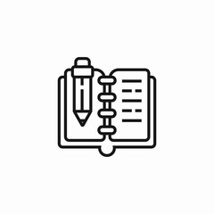 open notebook pencil icon sign vector