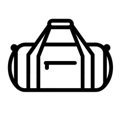 Large duffle bag with top zipper and side handles for gym or travel storage - sportswear - luggage