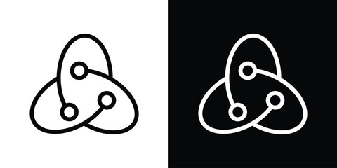 React icon design. simple stroke line vector icon set