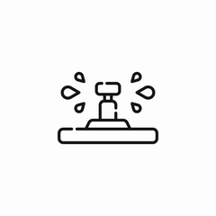 water sprinkler drops icon sign vector