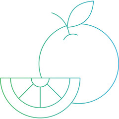 Orange icon single icon vector illustration