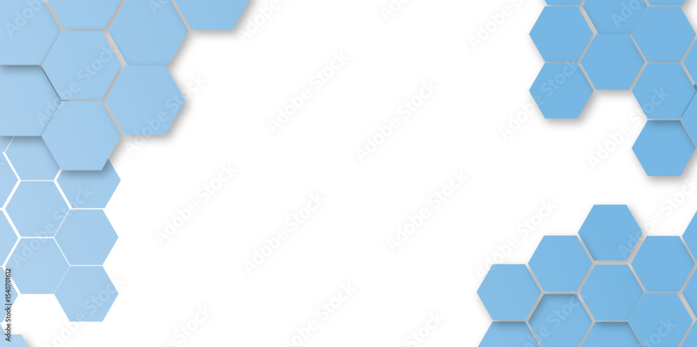 Aufkleber abstract white hexagon vector wallpaper with hexagon grid realistic geometric mesh cells texture min