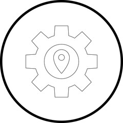 Setting location icon single icon vector illustration