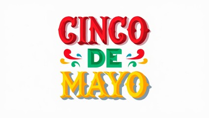 Cinco de Mayo with colourful text.