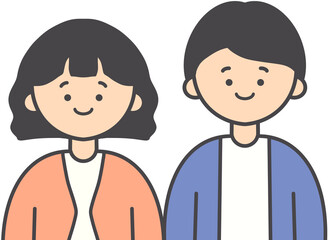 행복한 부부 일러스트