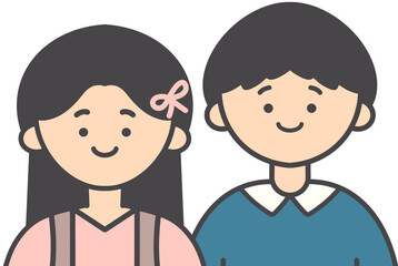 행복한 부부 일러스트