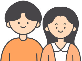 행복한 부부 일러스트