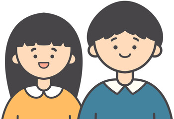 행복한 부부 일러스트