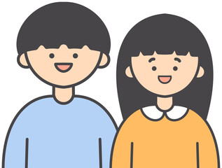 행복한 부부 일러스트