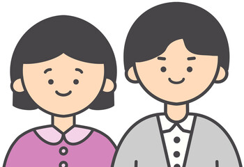 행복한 부부 일러스트