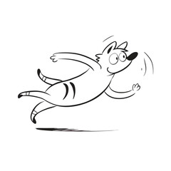 vector cartoon image of a cat