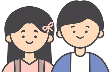 행복한 부부 일러스트