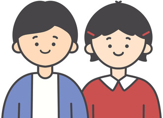 행복한 부부 일러스트