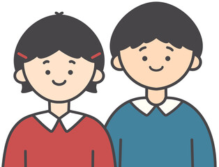 행복한 부부 일러스트