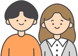 행복한 부부 일러스트