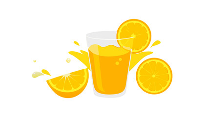 Lemon juice elements. Fresh lemonade glass drink with lemon fruit slices and juice splash. Citrus beverage.PNG.JPG.SVG