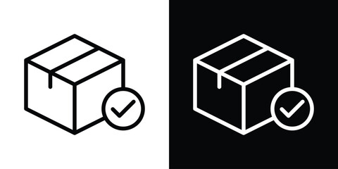 Order receive icon design. simple stroke line vector icon set