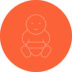 Baby icon single icon vector illustration