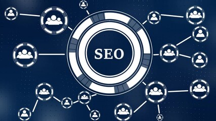 Business button SEO communication group icon, communication network Business people social network and business connections - Powered by Adobe