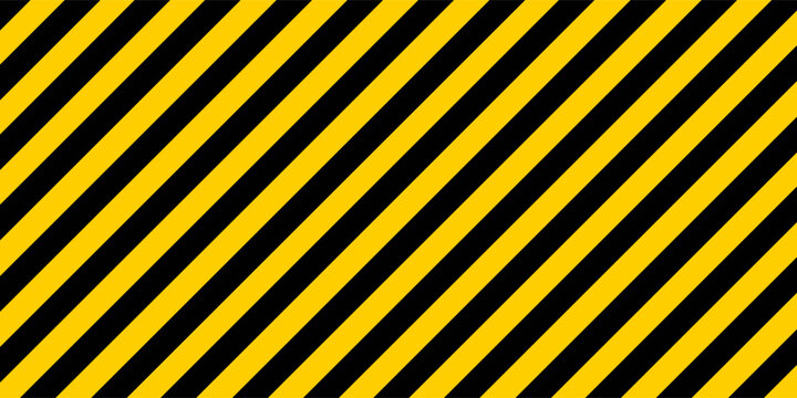 warning yellow hazard stripes background, danger sign template, vector illustration