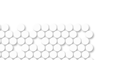 White tiles wall. round marble textures, ball tiles. Top view pavement circle block white texture with seamless patterns floor background. Air Bubble wrap texture background. Textured Background.
