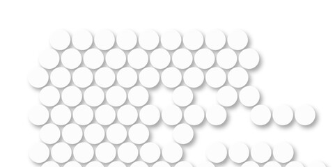 White tiles wall. round marble textures, ball tiles. Top view pavement circle block white texture with seamless patterns floor background. Air Bubble wrap texture background. Textured Background.