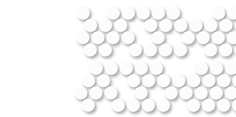 White tiles wall. round marble textures, ball tiles. Top view pavement circle block white texture with seamless patterns floor background. Air Bubble wrap texture background. Textured Background.