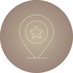 Star location icon single icon vector illustration