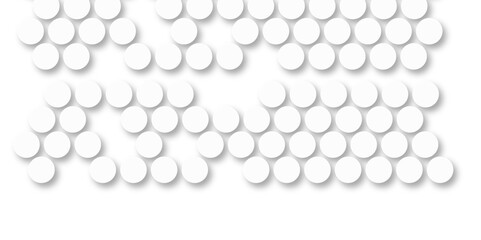 White tiles wall. round marble textures, ball tiles. Top view pavement circle block white texture with seamless patterns floor background. Air Bubble wrap texture background. Textured Background.