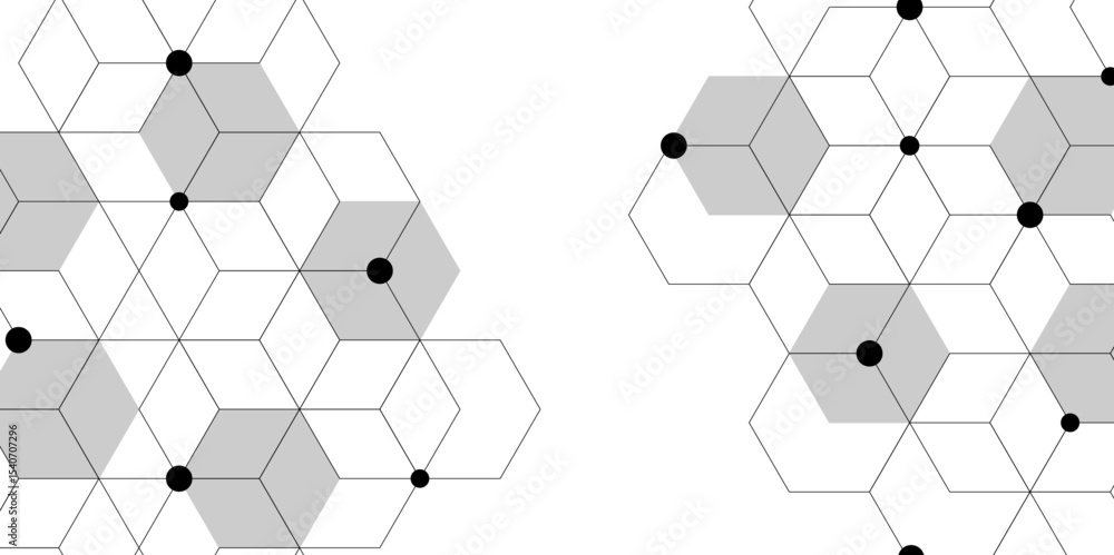Aufkleber molecular structure abstract tech background. geometric white background. science network pattern, c