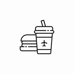 fast food travel  icon sign vector