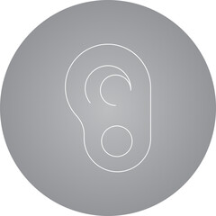 Ear icon single icon vector illustration