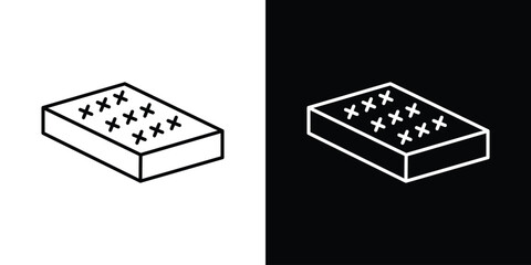 Mattress icon design. simple stroke line vector icon set