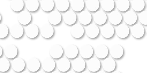 White tiles wall. round marble textures, ball tiles. Top view pavement circle block white texture with seamless patterns floor background. Air Bubble wrap texture background. Textured Background.
