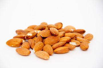 Lots of roasted almonds ready to eat