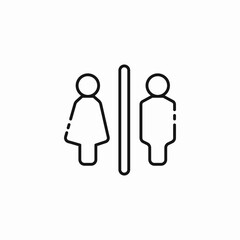 restroom gender neutral sign icon sign vector