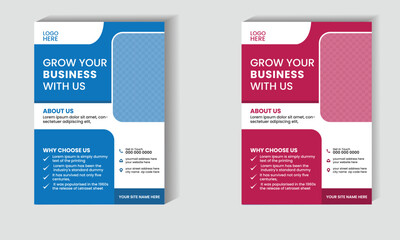 Corporate Business Flyer Template – Editable Marketing Layout for Company Promotion